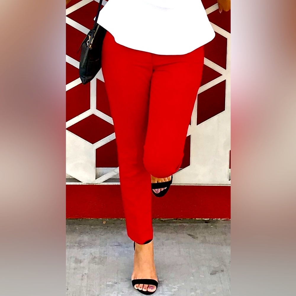 Cherry Red ankle pants